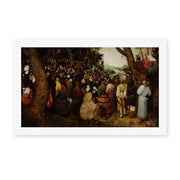 Pieter Bruegel the Elder's 'The Sermon of Saint John the Baptist' painting reproduced as a rolled canvas print