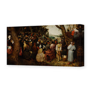 Pieter Bruegel the Elder's 'The Sermon of Saint John the Baptist' painting reproduced as a gallery-wrapped canvas print