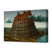 Pieter Bruegel the Elder's 'The Tower of Babel (Rotterdam)' painting reproduced as a gallery-wrapped canvas print