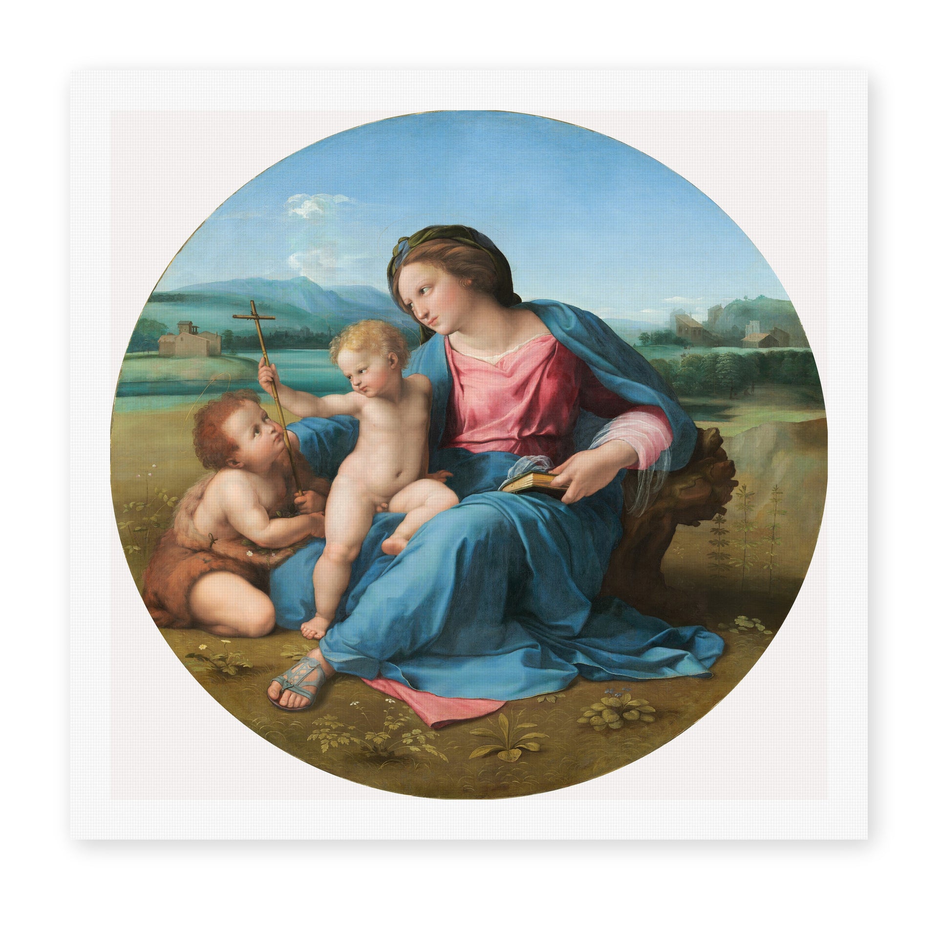 Raphael's 'Alba Madonna' painting reproduced as a rolled canvas print