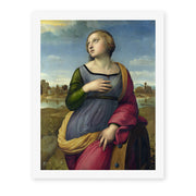 Raphael's 'Catherine' painting reproduced as a rolled canvas print