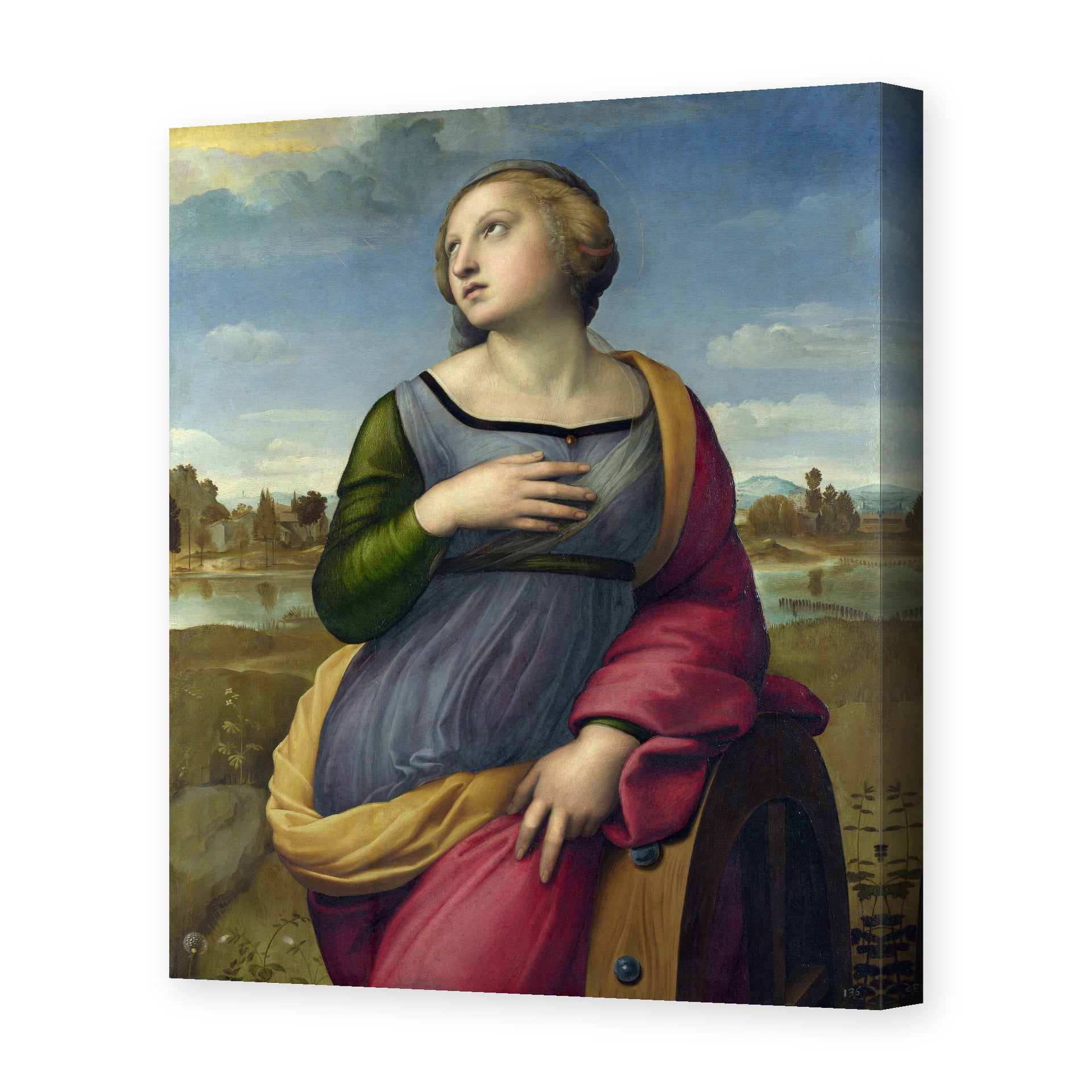 Raphael's 'Catherine' painting reproduced as a gallery-wrapped canvas print