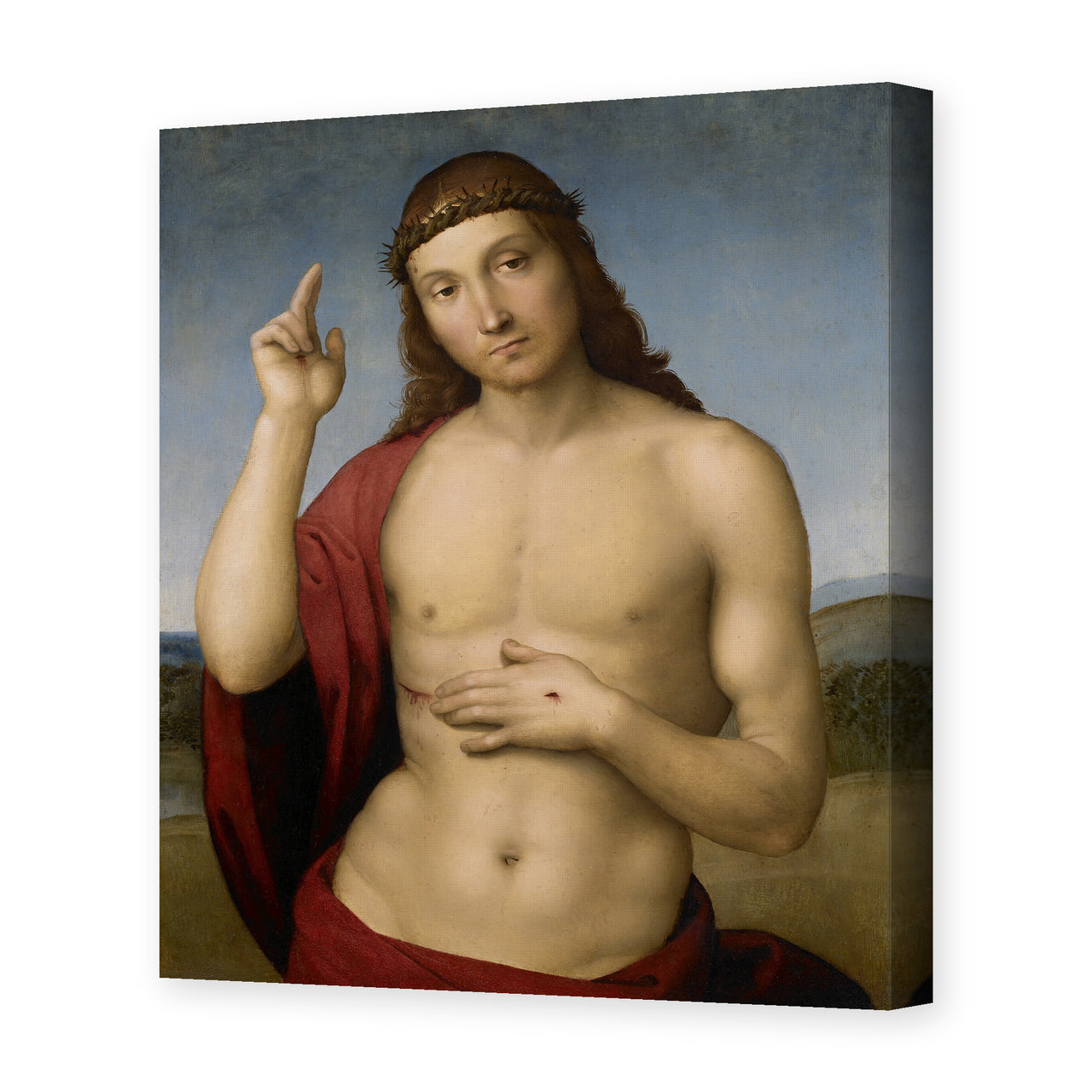 Raphael's 'Christ Blessing' painting reproduced as a gallery-wrapped canvas print