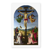 Raphael's 'Crucifixion with the Virgin, Saints and Angels' painting reproduced as a rolled canvas print