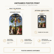 Raphael - Crucifixion with the Virgin, Saints and Angels poster print size comparison and framing display infographic