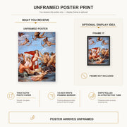 Raphael - Galatea poster print size comparison and framing display infographic
