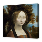 Raphael's 'Ginevra De Benci' painting reproduced as a gallery-wrapped canvas print