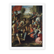 Raphael's 'Jesus Carrying His Cross' painting reproduced as a rolled canvas print