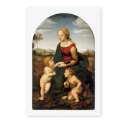 Raphael's 'La belle jardinière' painting reproduced as a rolled canvas print