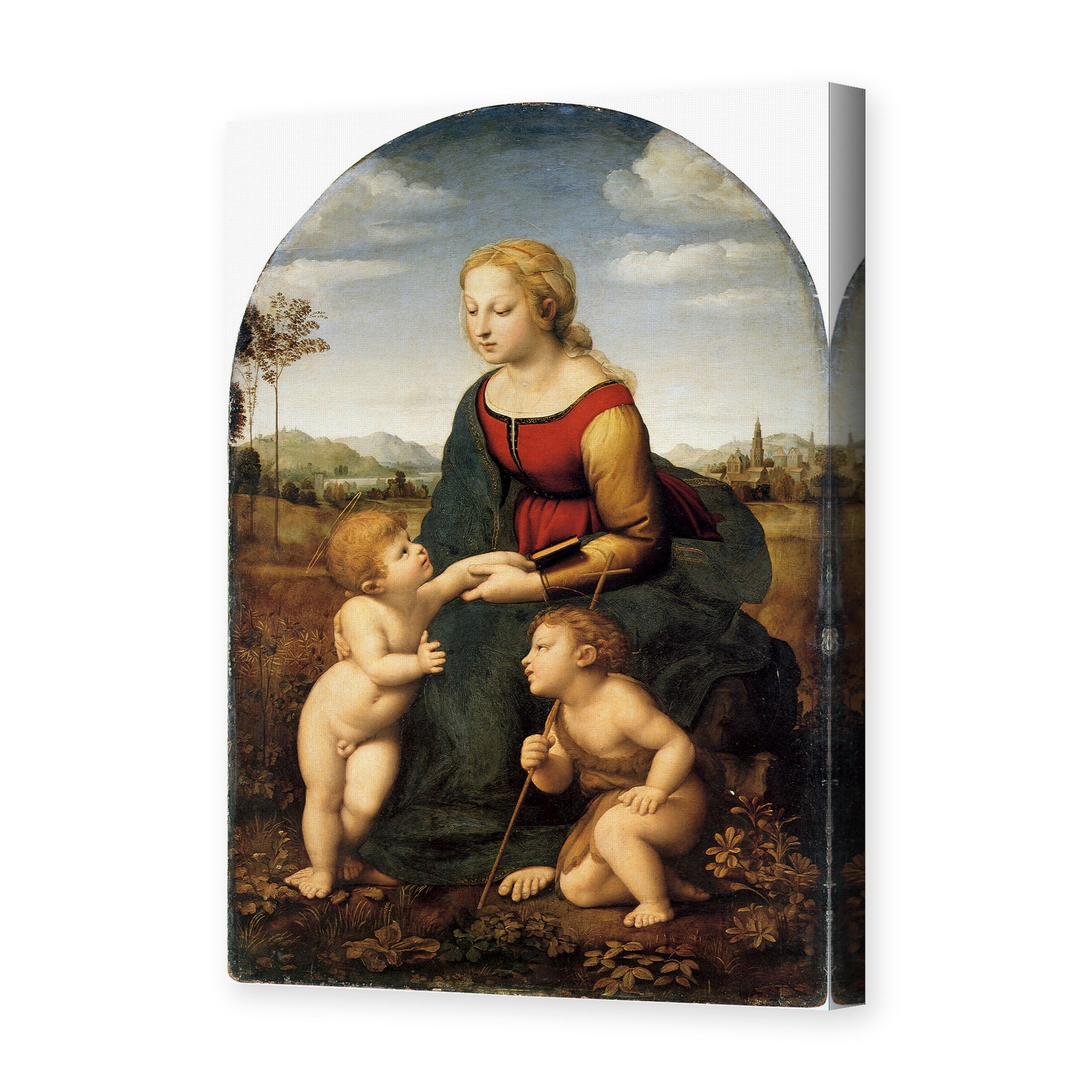 Raphael's 'La belle jardinière' painting reproduced as a gallery-wrapped canvas print