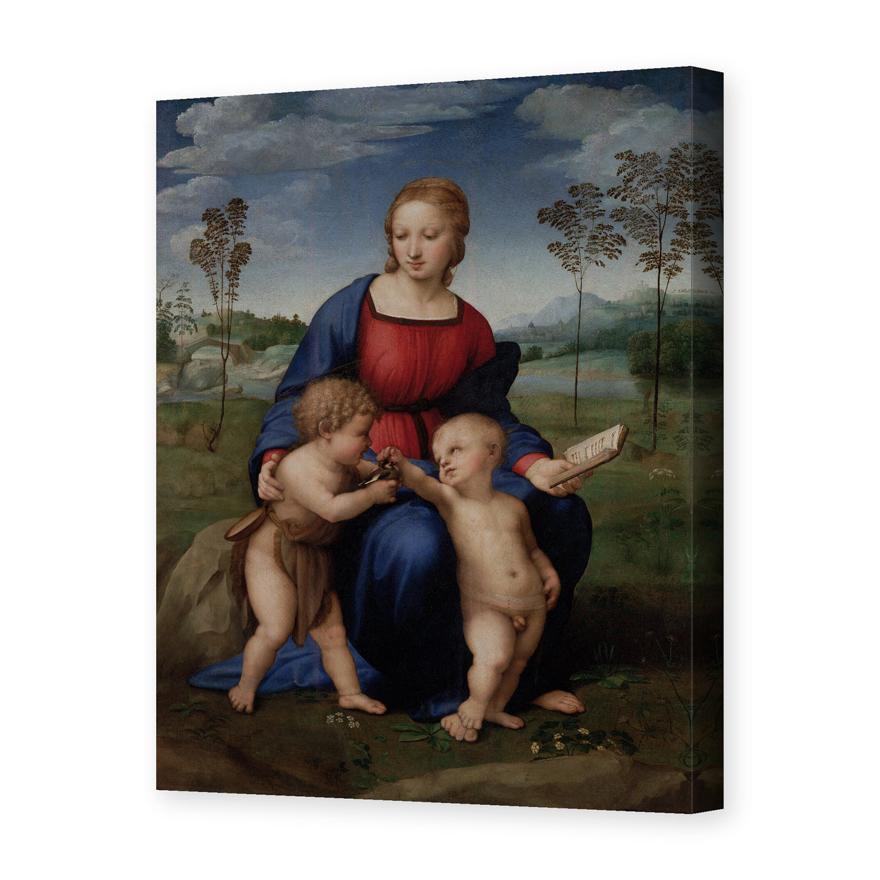 Raphael's 'Madonna del cardellino' painting reproduced as a gallery-wrapped canvas print