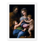 Raphael's 'Madonna of the Rose' painting reproduced as a rolled canvas print