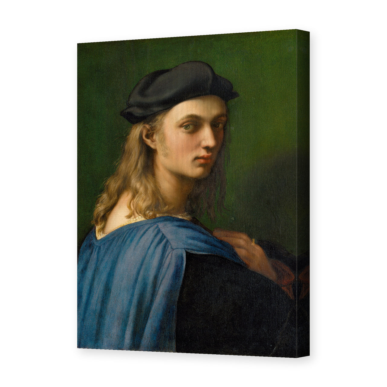 Raphael's 'Portrait of Bindo Altoviti' painting reproduced as a gallery-wrapped canvas print