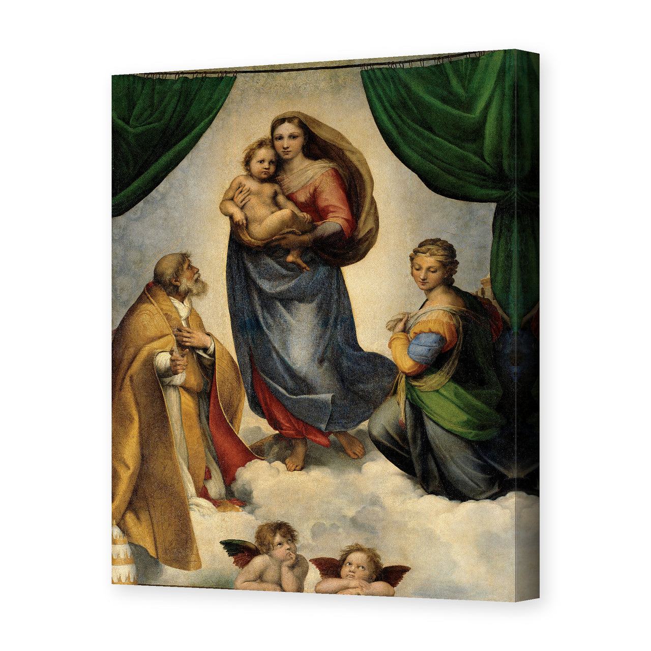 Raphael's 'Sistine Madonna' painting reproduced as a gallery-wrapped canvas print