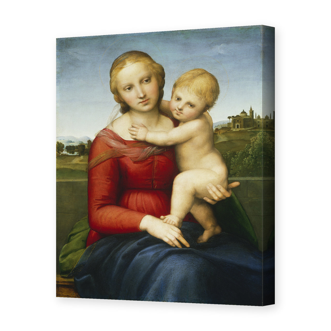 Raphael's 'Small Cowper Madonna' painting reproduced as a gallery-wrapped canvas print
