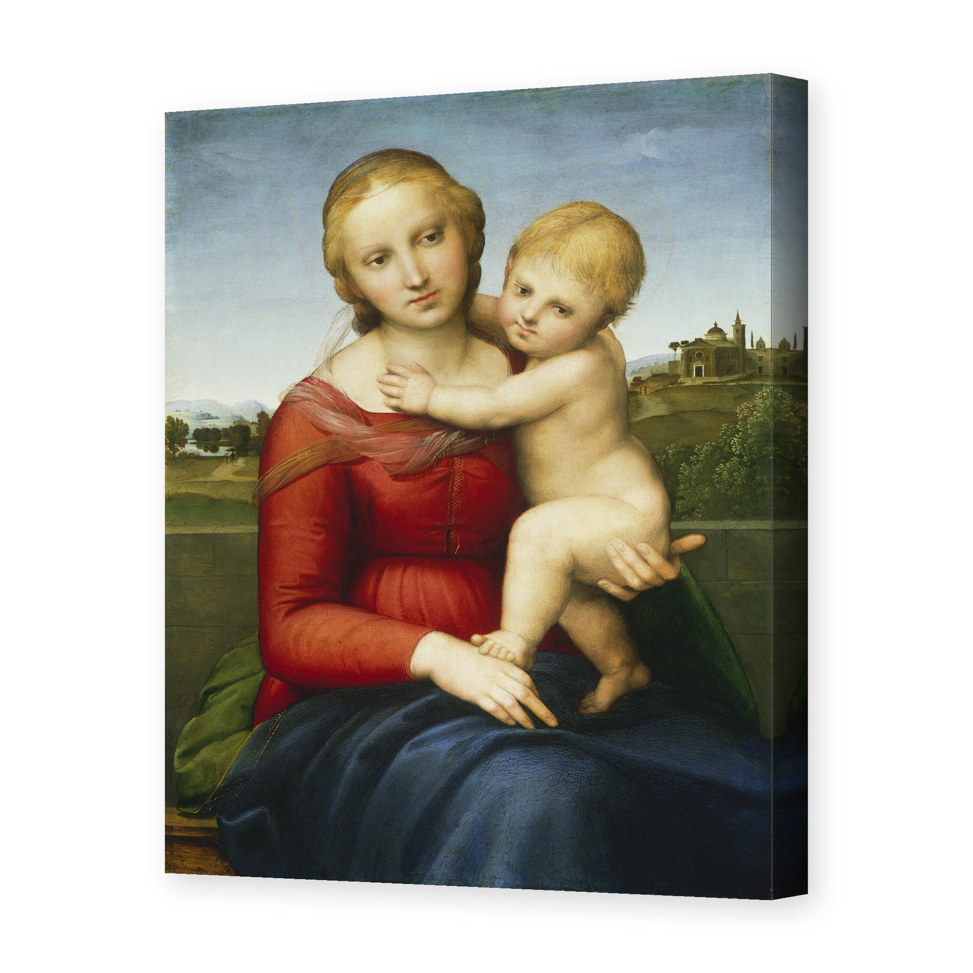 Raphael's 'Small Cowper Madonna' painting reproduced as a gallery-wrapped canvas print