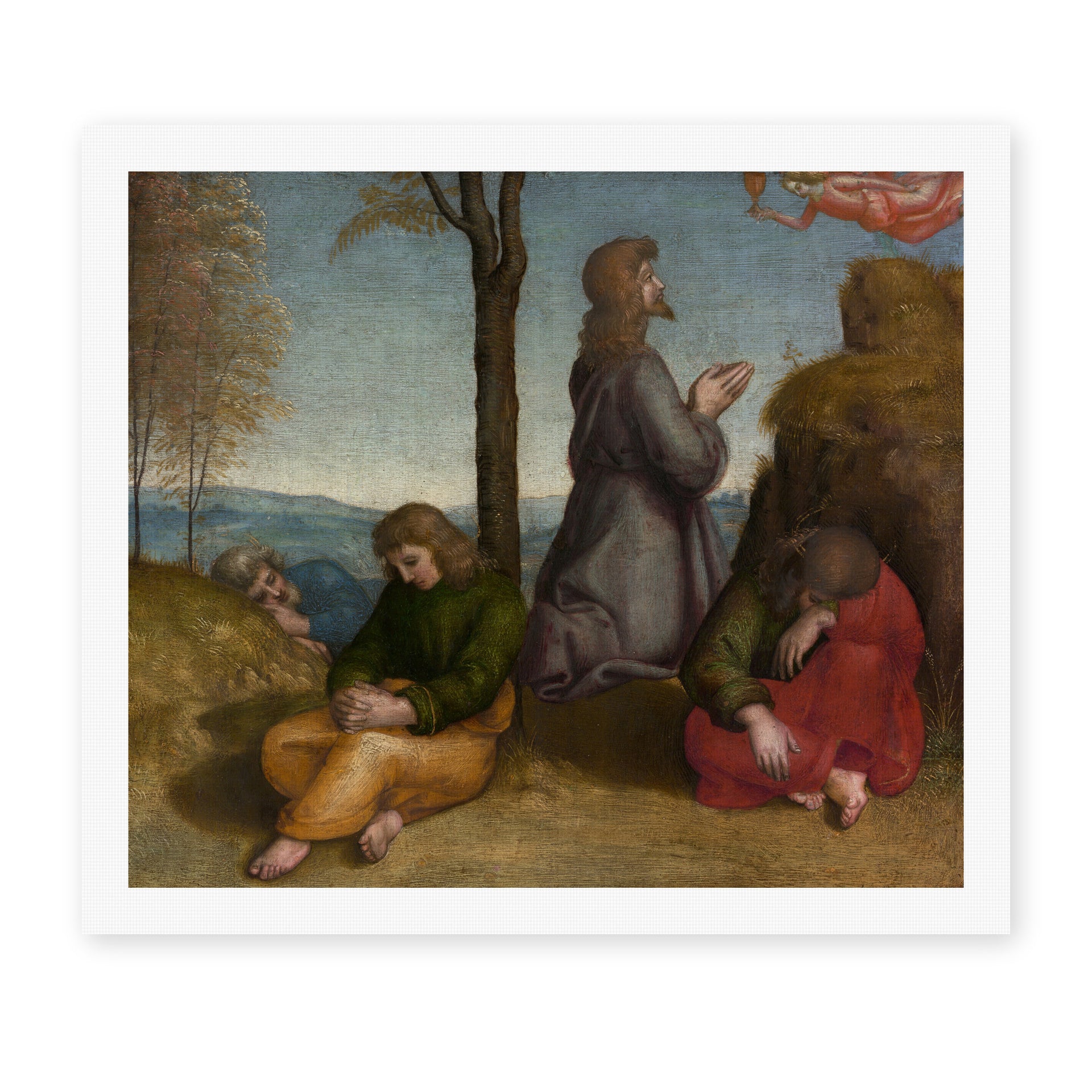 Raphael's 'The Agony in the Garden' painting reproduced as a rolled canvas print