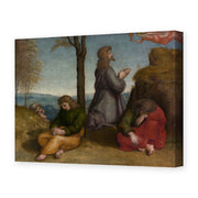 Raphael's 'The Agony in the Garden' painting reproduced as a gallery-wrapped canvas print