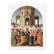 Raphael's 'The Marriage of the Virgin' painting reproduced as a rolled canvas print