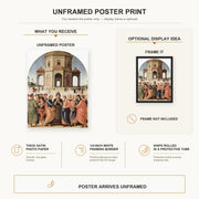 Raphael - The Marriage of the Virgin poster print size comparison and framing display infographic