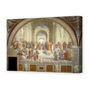 Raphael's 'The School of Athens' painting reproduced as a gallery-wrapped canvas print