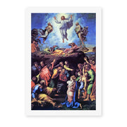 Raphael's 'The Transfiguration' painting reproduced as a rolled canvas print