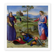 Raphael's 'The Vision of a Knight' painting reproduced as a rolled canvas print