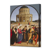 Raphael's 'The Wedding of the Virgin' painting reproduced as a gallery-wrapped canvas print
