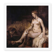 Rembrandt's 'Bathsheba at Her Bath' painting reproduced as a rolled canvas print