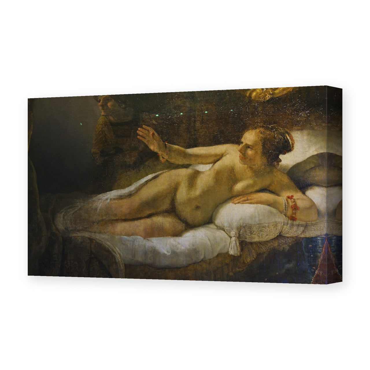 Rembrandt's 'Danaë' painting reproduced as a gallery-wrapped canvas print