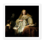Rembrandt's 'Judith at the Banquet of Holofernes (artemisia)' painting reproduced as a rolled canvas print