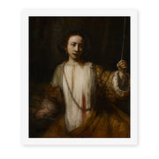Rembrandt's 'Lucretia' painting reproduced as a rolled canvas print