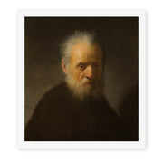 Rembrandt's 'Old Man with Beard' painting reproduced as a rolled canvas print