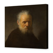 Rembrandt's 'Old Man with Beard' painting reproduced as a gallery-wrapped canvas print