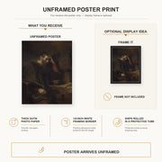 Rembrandt - Paul the Apostle poster print size comparison and framing display infographic