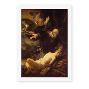 Rembrandt's 'Sacrifice of Isaac' painting reproduced as a rolled canvas print