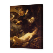 Rembrandt's 'Sacrifice of Isaac' painting reproduced as a gallery-wrapped canvas print