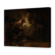 Rembrandt's 'St. Peter's Denial' painting reproduced as a gallery-wrapped canvas print