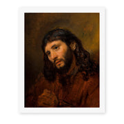 Rembrandt's 'Study for the Head of Young Man' painting reproduced as a rolled canvas print