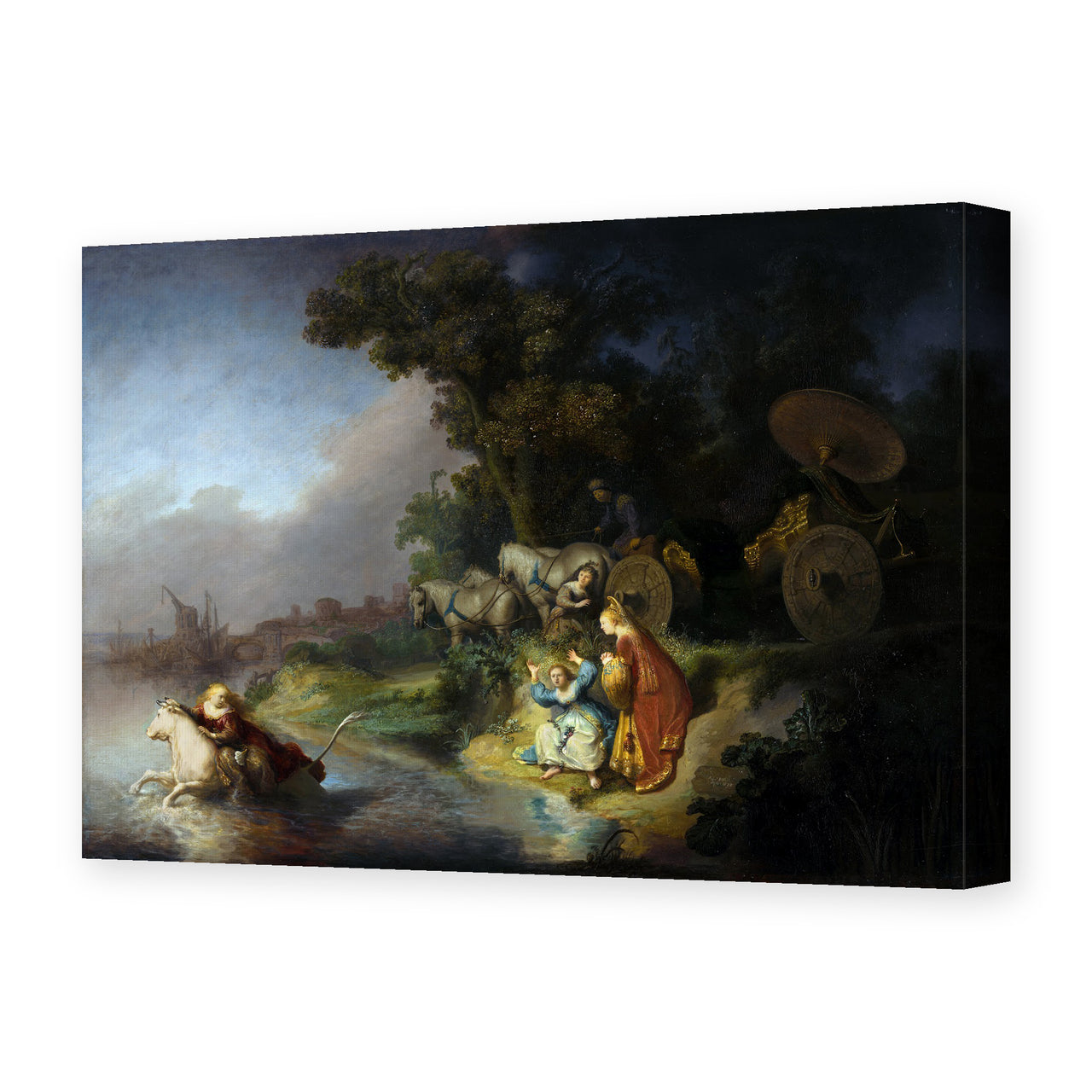 Rembrandt's 'The Abduction of Europa' painting reproduced as a gallery-wrapped canvas print