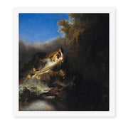 Rembrandt's 'The Abduction of Proserpina' painting reproduced as a rolled canvas print