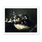Rembrandt's 'The Anatomy Lesson of Dr. Nicolaes Tulp' painting reproduced as a rolled canvas print