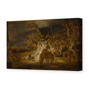 Rembrandt's 'The Concord of the State' painting reproduced as a gallery-wrapped canvas print