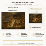 Rembrandt - The Concord of the State poster print size comparison and framing display infographic