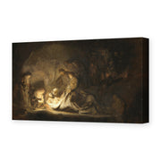Rembrandt's 'The Entombment' painting reproduced as a gallery-wrapped canvas print