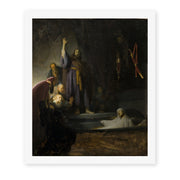 Rembrandt's 'The Raising of Lazarus' painting reproduced as a rolled canvas print