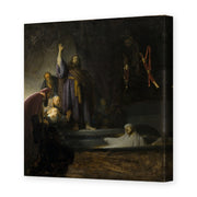 Rembrandt's 'The Raising of Lazarus' painting reproduced as a gallery-wrapped canvas print