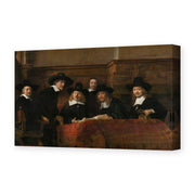 Rembrandt's 'The Sampling Officials' painting reproduced as a gallery-wrapped canvas print