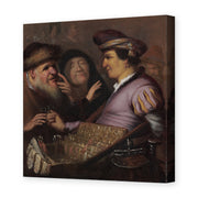 Rembrandt's 'The Spectacle Pedlar (allegory of Sight)' painting reproduced as a gallery-wrapped canvas print