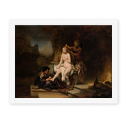 Rembrandt's 'The Toilet of Bathsheba' painting reproduced as a rolled canvas print